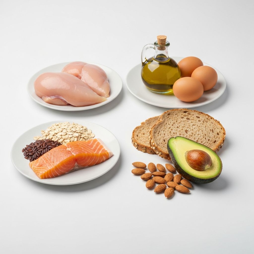 Sources of different macronutrients